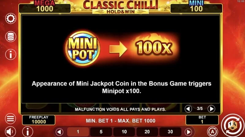 Classic Chilli Hold & Win – Hold & Win raundo pradžia